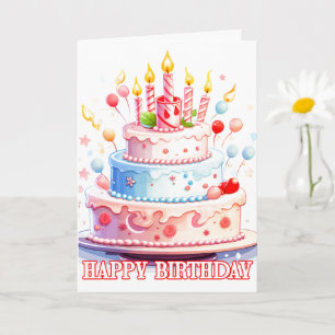 Happy Birthday - Enjoy The Cake Card