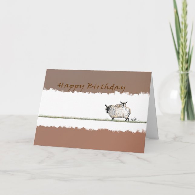 Happy Birthday Ewe card (Front)