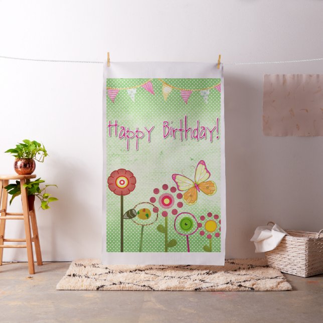 Happy Birthday Fabric (In Situ)