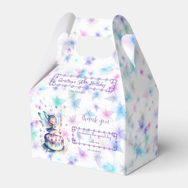 Happy Birthday Fairy 01 Favor Box (Front Side)