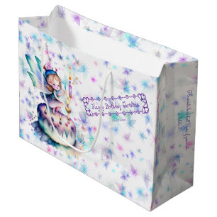 Happy Birthday Fairy 01 Large Gift Bag