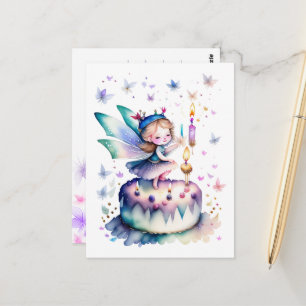 Happy Birthday Fairy 01 Postcard