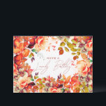 Happy Birthday Fall Autumn Garden Floral Card<br><div class="desc">A modern and beautiful birthday card featuring a romantic garden floral design. Perfect for any age birthday.</div>