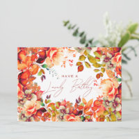 Happy Birthday Fall Autumn Garden Floral