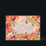 Happy Birthday Fall Autumn Garden Floral Champagne Card<br><div class="desc">A modern and beautiful birthday card featuring a romantic garden floral design. Perfect for any age birthday.</div>