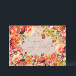 Happy Birthday Fall Autumn Garden Floral Champagne Card<br><div class="desc">A modern and beautiful birthday card featuring a romantic garden floral design. Perfect for any age birthday.</div>