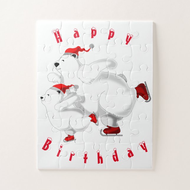 Happy Birthday Family Bears Jigsaw Puzzle Gift (Vertical)