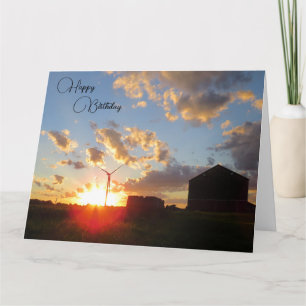 Happy Birthday - Farm Scene - Birthday Card
