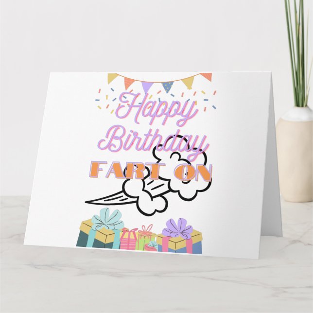 Happy Birthday Fart On Card (Front)