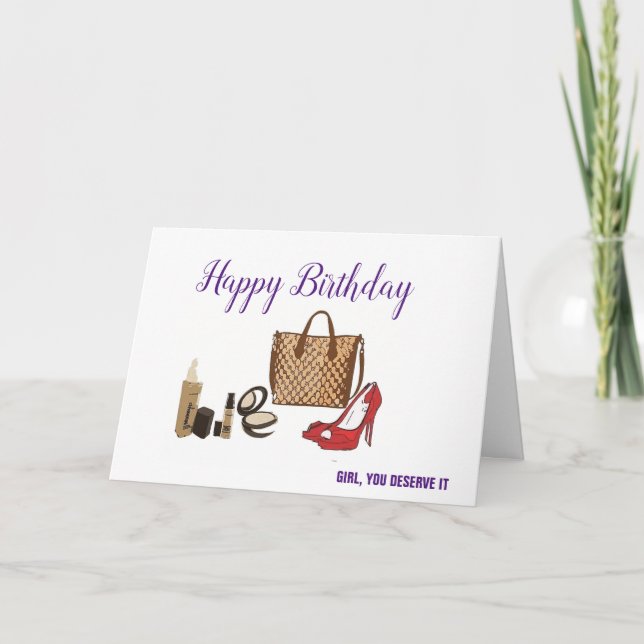 Happy Birthday fashion card (Front)