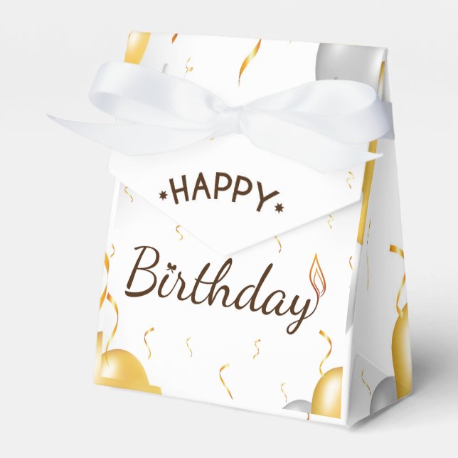 Happy Birthday Favor Box (Front Side)