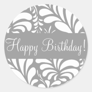 Happy Birthday Fern Flora Envelope Sticker Seal