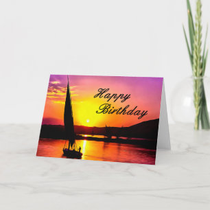 Happy Birthday Fine Art Sailing Card. Card