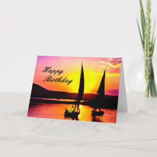 Happy Birthday Fine Art Sailing Card. Card