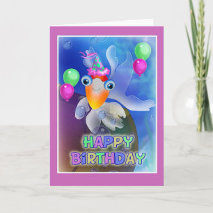 Happy Birthday Fish style 002 Card