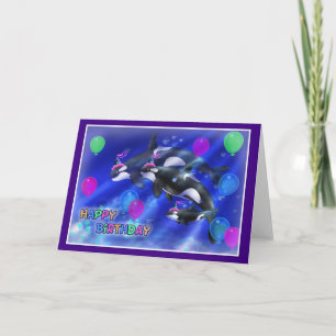 Happy Birthday Fish style 012 Card