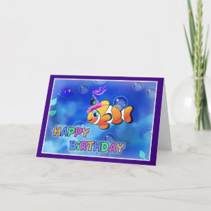 Happy Birthday Fish style 013 Card