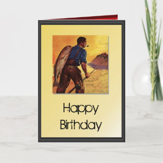 Happy Birthday - fishing Card