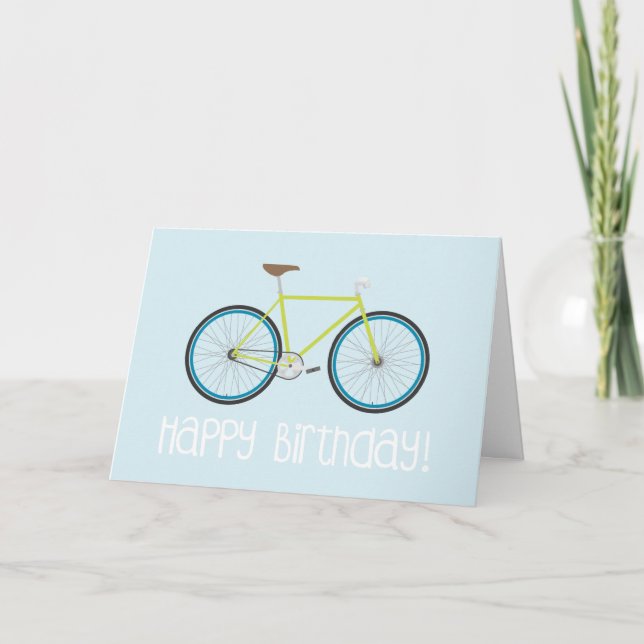 Happy Birthday Fixie Card (Front)