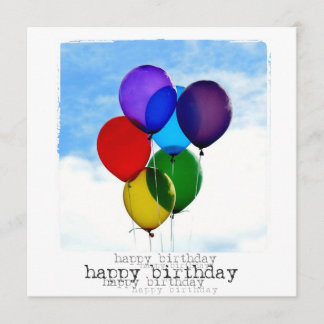 Happy Birthday Flat Photo Card