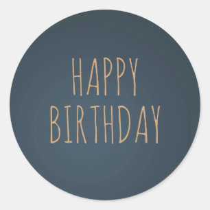 Happy Birthday Fleece Navidad Merry Christmas... Classic Round Sticker