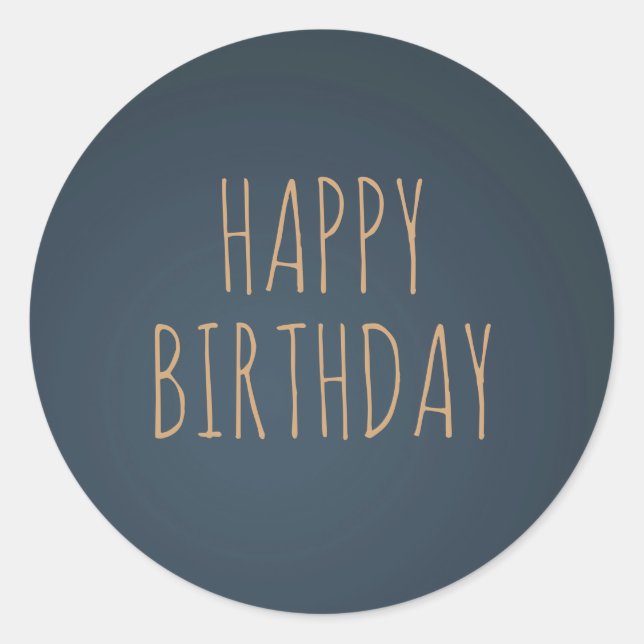 Happy Birthday Fleece Navidad Merry Christmas... Classic Round Sticker (Front)