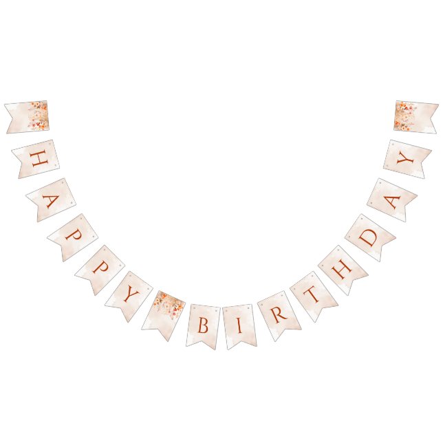 Happy Birthday Floral Bunting Flags (All)