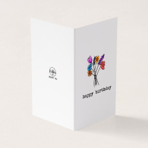 Happy Birthday Floral Folded Card Pack
