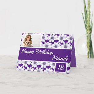 Happy Birthday Floral Purple Card