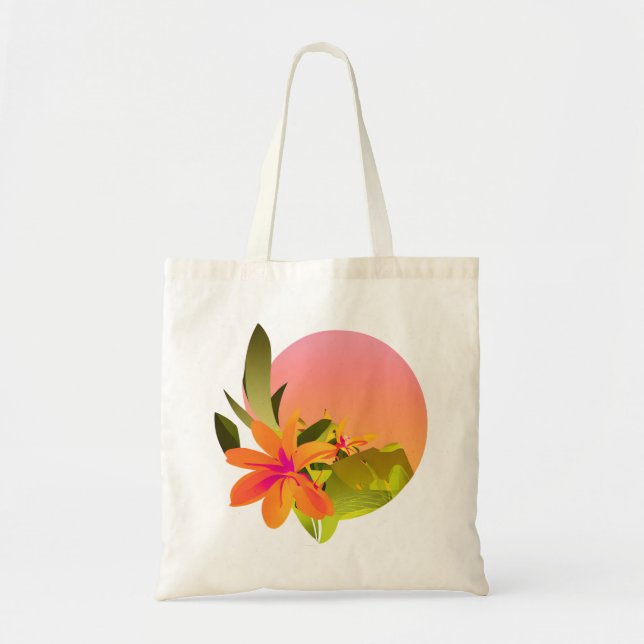 Happy Birthday Floral Wreath Tote Bag (Front)