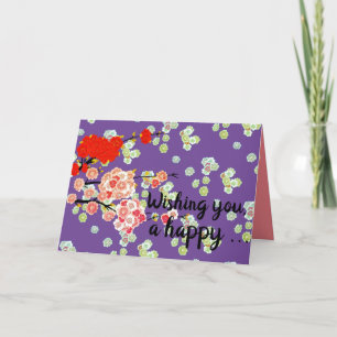 Happy Birthday Flower Dandelion Wish Greeting Card