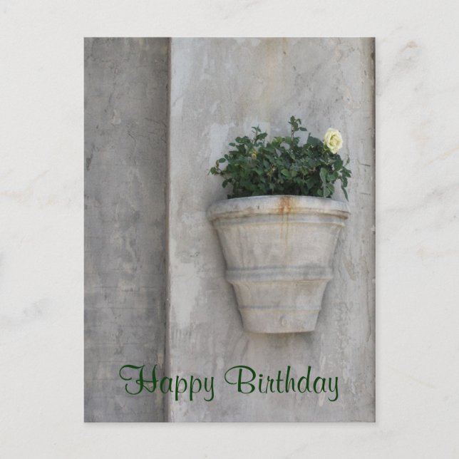 Happy Birthday flower Postcard (Front)