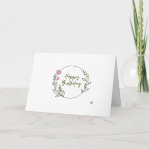 Happy Birthday Flowers 10 Card
