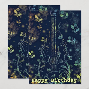 Happy Birthday - Flowers Guitar Art