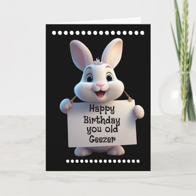 HAPPY BIRTHDAY Folded Greeting Card (Front)