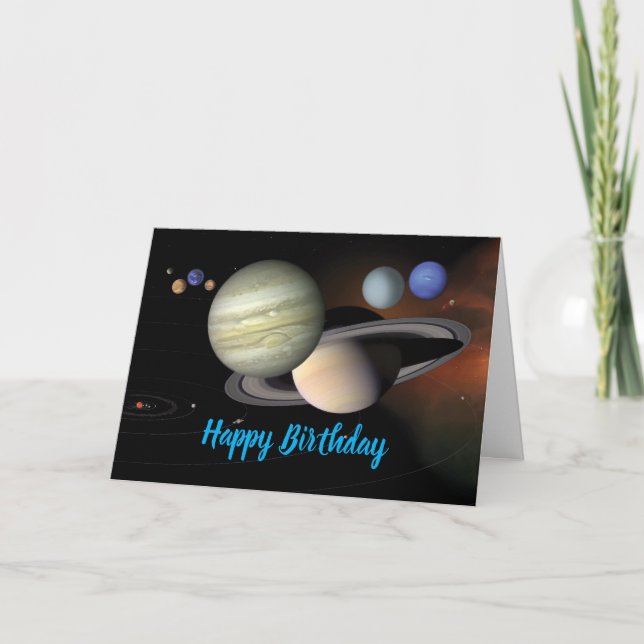 Happy Birthday Folded Greeting Card (Front)