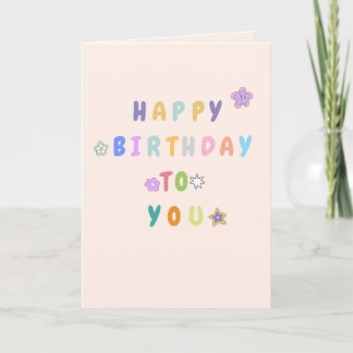 ' Happy birthday 'Folded Greeting Card