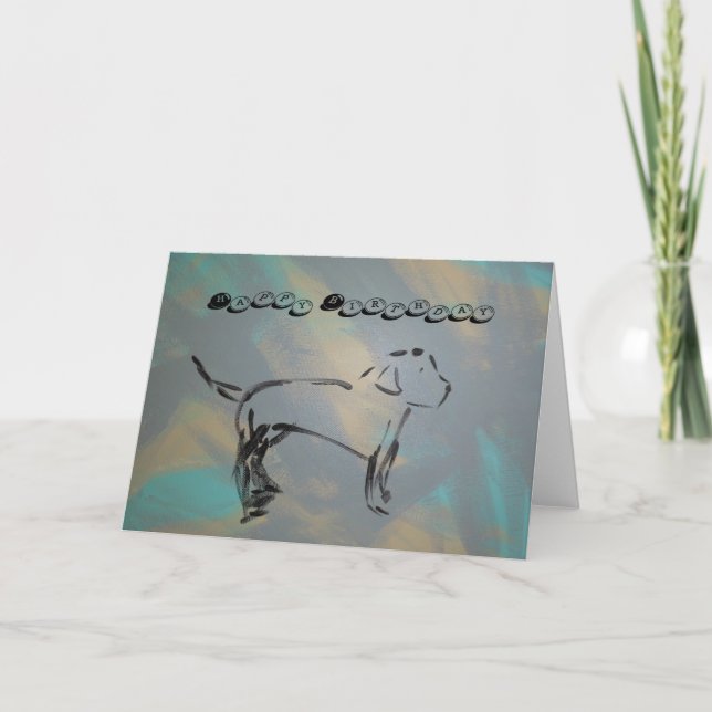 Happy Birthday folded Greeting Card (Front)