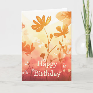 Happy Birthday Folded Greeting Card