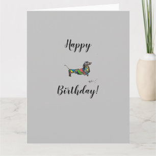 Happy Birthday Folded Greeting Card Blank Inside