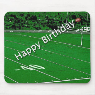 Happy Birthday Football Fanatic Mouse Pad