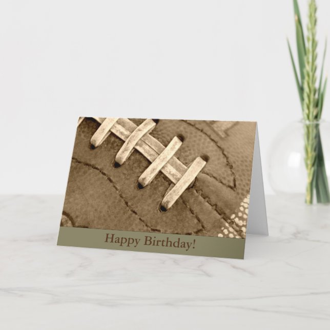 Happy Birthday Football Greeting Card (Front)