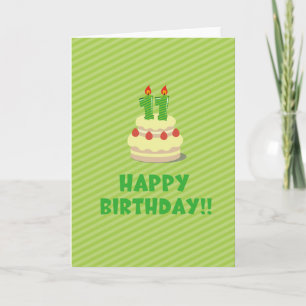 Happy Birthday!! (for 11 years old) Card