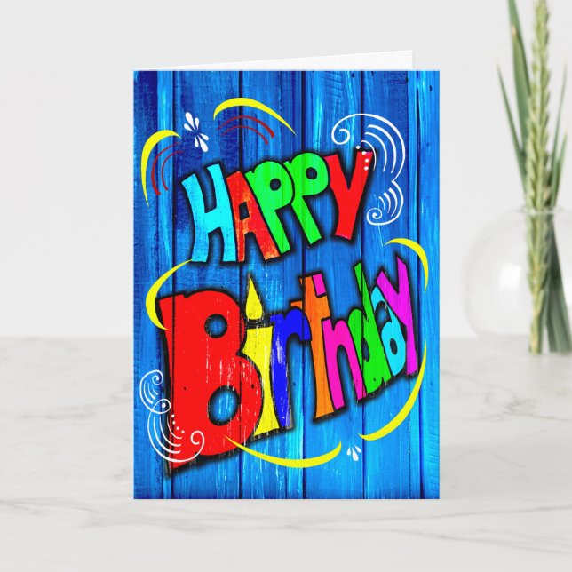 Happy Birthday for anyone Card (Front)