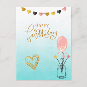 Happy Birthday for Her Postcard