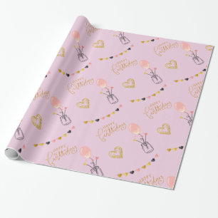 Happy Birthday for Her Wrapping Paper