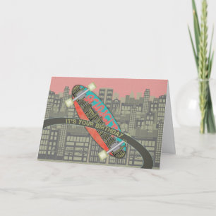 Happy Birthday for Skater Skateboard Shred It Card