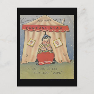 Happy Birthday Fortune Teller Postcard