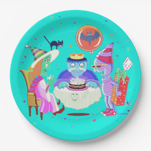 Happy Birthday Frankie (colour) paper plate