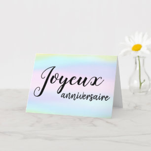 Happy Birthday French Birthday Watercolor Card